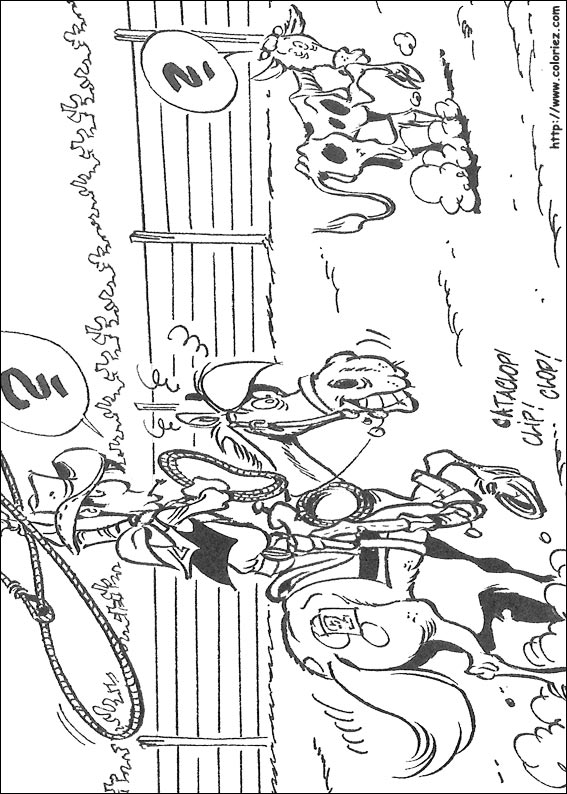 Lucky Luke coloring picture